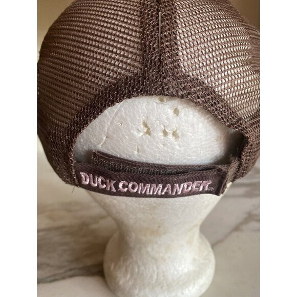 Duck Commander Dynasty Mesh Back Trucker Women's Pink Brown Cap Hat Distressed - Picture 5 of 8
